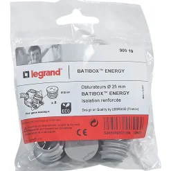 Kit 8 obturateurs Legrand Energy ø25 mm