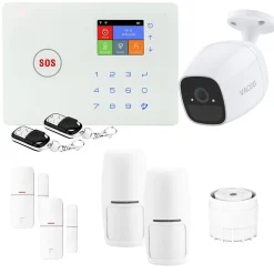 Kit alarme maison 4G connectée sans fil wifi gsm amazone et caméra wifi - lifebox - kit9
