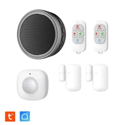 Kit Alarme Évolutif 868 Mhz connecté Wifi 2,4Ghz avec Sirène 90dB Flash LED intégré