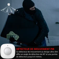 Kit Alarme Évolutif 868 Mhz connecté Wifi 2,4Ghz avec Sirène extérieur solaire