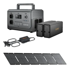 Kit Atelier Mobile RUNHOOD - 1200 W + 648 Wh + 100 W Solaire - Energie Nomade pour Chantier et Reparation