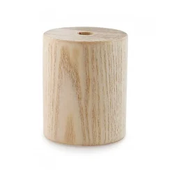 Kit Cache Douille Cylindrique en Bois Brut 65mm à Personnaliser Une Touche Moderne pour Vos Luminaires