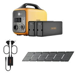 Kit Chantier Leger RUNHOOD - 648 Wh + 100 W Solaire - Energie Portable pour Petit Outillage