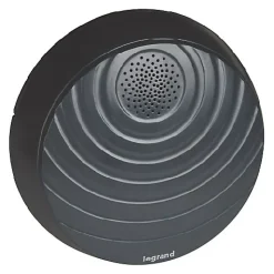 Kit Confort carillon et sonnette sans fil Legrand avec 15 mélodies alimentation par piles - anthracite