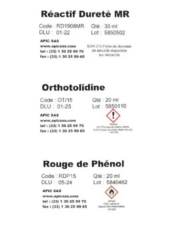 Kit d'analyses d'eau TH, PH, Nitrate, Chlore