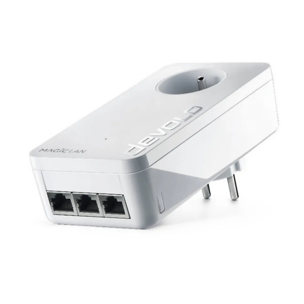 Kit de 1 adaptateurs CPL 2400 Mbits, Magic 2 LAN triple, avec 3 ports Ethernet