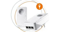 Kit de 2 adaptateurs CPL 2400 Mbits, Magic 2 LAN triple, avec 3 ports Ethernet