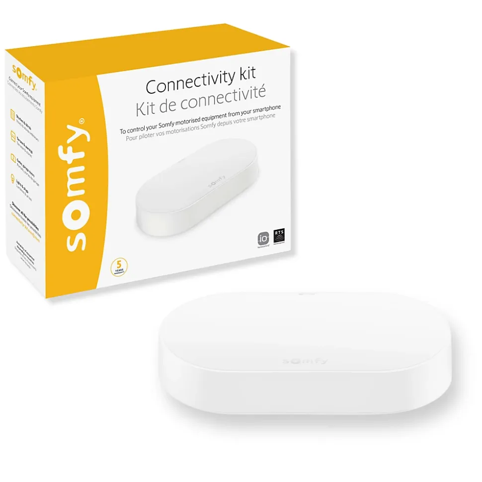 Kit de connectivité Somfy 1870755 pour contrôler les moteurs io & RTS et l’éclairage Somfy avec un smartphone