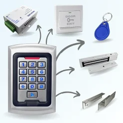Kit de contrôle d'accès autonome code et badge s5 - utilisation extérieure ip65