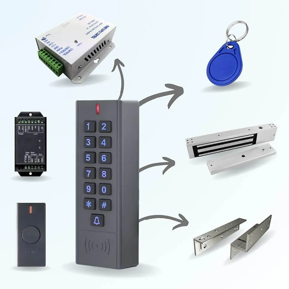 Kit de contrôle d'accès autonome code et badge, sans fil s7 - utilisation extérieure ip65