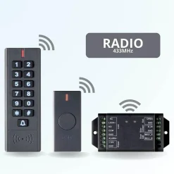 Kit de contrôle d'accès autonome code et badge, sans fil s7 - utilisation extérieure ip65