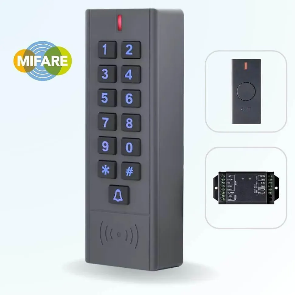 Kit de contrôle d'accès autonome code et badge, sans fil s7 - utilisation extérieure ip65