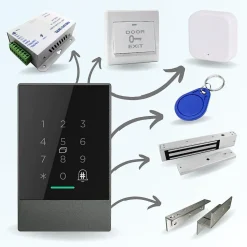 Kit de contrôle d'accès connecté - code et badge - locky 7 basic