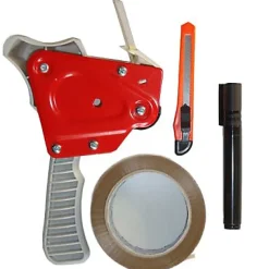 Kit de déménagement 1 dérouleur + 1 rouleau adhésif + 1 marqueur + 1 cutter Mottez