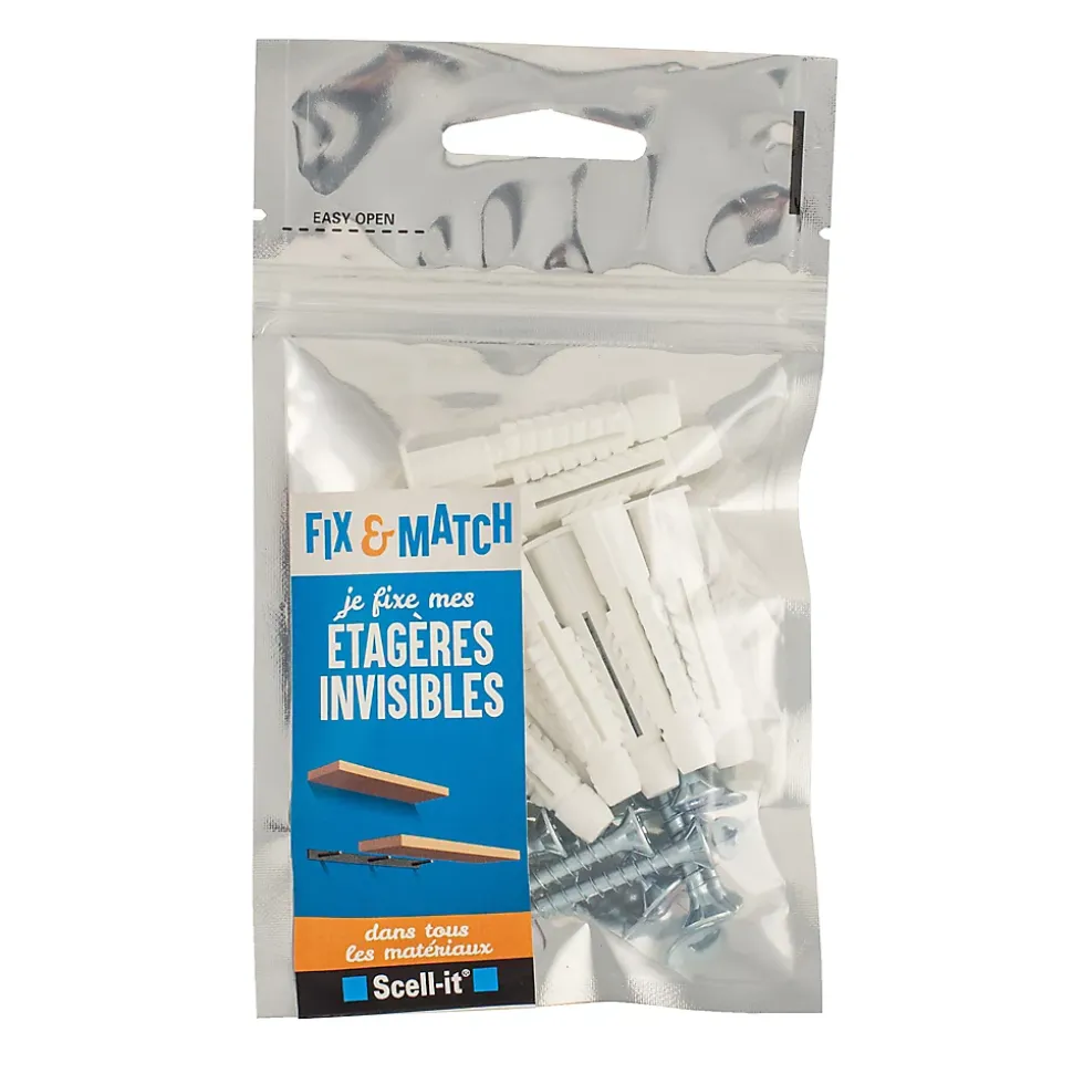 Kit de fixation étagères invisibles Scell-It "Je fixe"