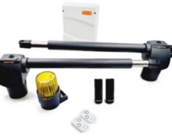 Kit de motorisation sur batterie 24V pour portail battant à verin G-BAT 500 Genius by FAAC