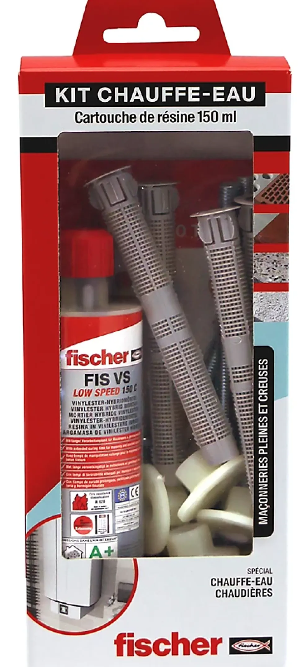 Kit de scellement chimique pour chauffe-eau 150ML Fischer