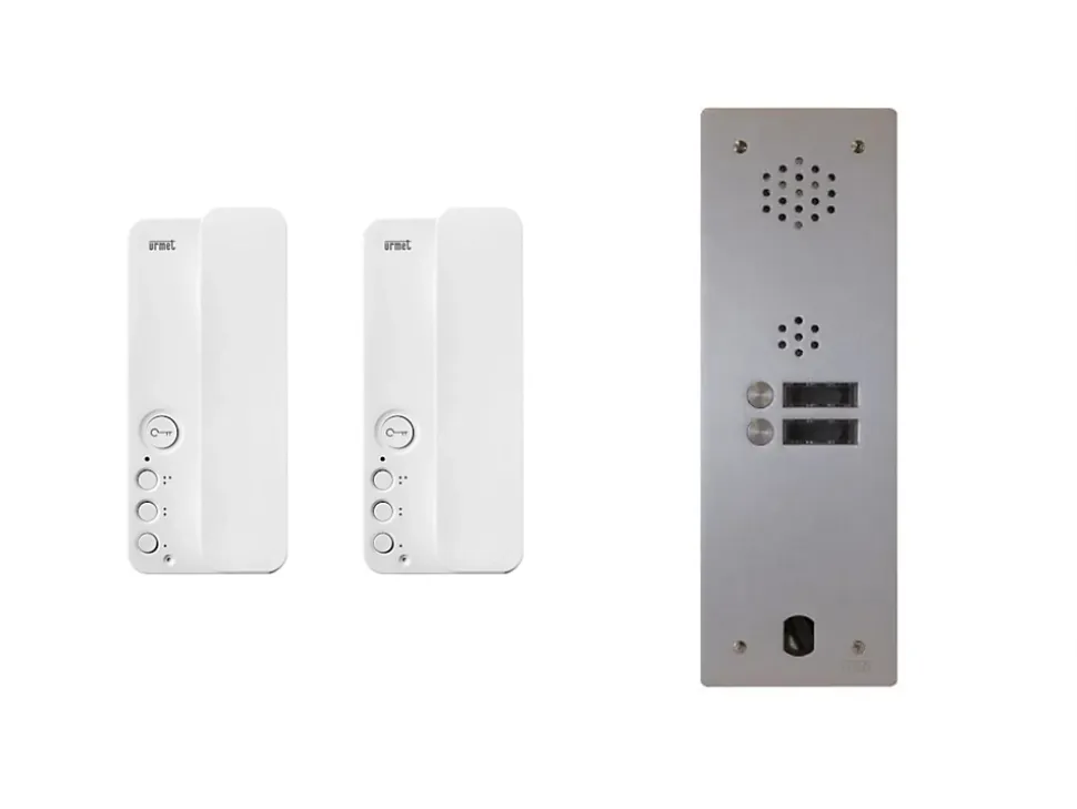 Kit interphone 1 rangée avec 2 combinés URMET Collectif