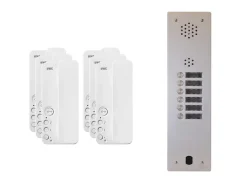 Kit interphone 1 rangée avec 6 combinés URMET Collectif