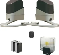 Kit motorisation portail battant NICE PopKit POP7124KCE - 2 vantaux, 250 Nm, IP44