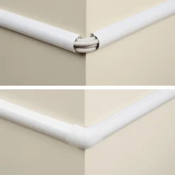 Kit moulure semi-circulaire D-Line 30 x 15 mm blanc avec accessoires, lot de 3