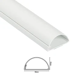 Kit moulure semi-circulaire D-Line 50 x 25 mm blanc