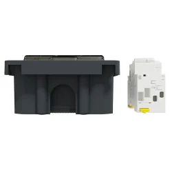 Kit Mureva EVlink - Protection + Prise courant 2P+T renforcée VE IP66 IK08 Gris Schneider Electric