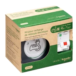 Kit Mureva Styl - Protection + Prise courant 2 pôle+terre renforcée VE IP55 IK08 Gris Schneider Electric