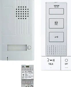 Kit portier audio 2 fils intégral mains libres Blanc - AIPHONE - 118712