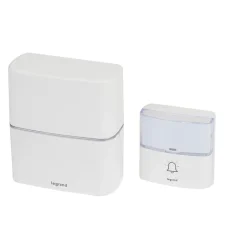 Kit Serénité carillon et sonnette sans fil Legrand 30 mélodies + MP3 alimentation par piles - blanc
