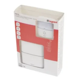 Kit Serénité carillon et sonnette sans fil Legrand 30 mélodies + MP3 alimentation par piles - blanc