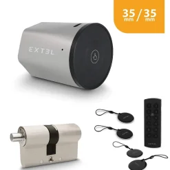 Kit Serrure Connectée Extel Lock + cylindre 35/35 mm + clavier sans fil + 2 badges supplémentaires