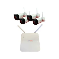 Kit vidéo surveillance wifi 4 caméras, disque dur 2t