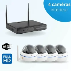 Kit vidéo-surveillance wifi 4 caméras fullhd+ 3mp 2304x1296 - intérieur