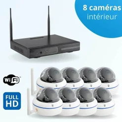 Kit vidéo-surveillance wifi 8 caméras full-hd+ (3mp) 2304x1296 - intérieur