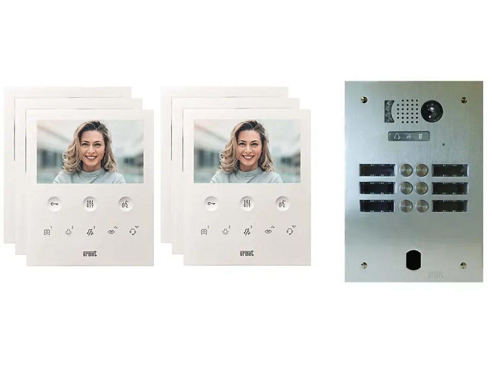 Kit visiophone 2 rangées avec 6 écrans URMET Collectif
