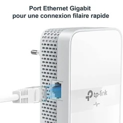 Kit 2x CPL AV1000 Gigabit WiFi AC1200 avec prise gigogne TP-Link