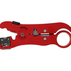 Knipex 16 60 06 SB - Dénudeur de câble coaxial universel, 125 mm, plastique