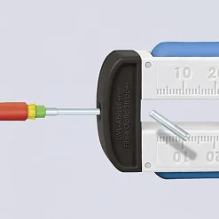 Knipex 12 85 110 SB - Pince à dénuder pour câbles à fibres optiques 190 mm, capacité 0,125 mm