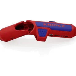 Knipex 16 95 02 SB ErgoStrip - Dénudeur de câble ergonomique pour câbles ronds, coaxiaux et de données (gauchers)
