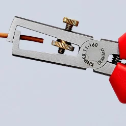 KNIPEX Pince à dénuder universelle 160 mm, poignées bi-matière, tête polie, réglage moleté 11 02 160 SB