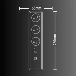 KOZii - Multi prise connectée KOZII 16A 3680W max avec 3 prises et 2 ports USB - KMPRI3680