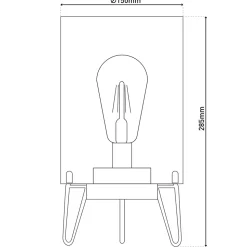 Lampe à piles 'LONNA' lampe de table pour l'extérieur, métal et verre, en noir, hauteur 28,5 cm