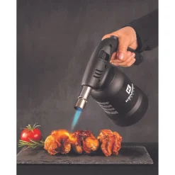 Lampe à souder à gaz Professionnelle Utilisation 360 degrés Chalumeau Gaz Allumage piezo 4 Cartouches gaz Perçables KEMPER
