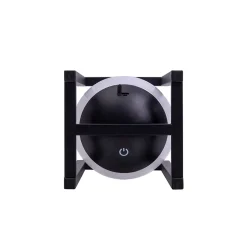 Lampe décoration LED KALI balcon terrasse table métal plastique noir LED fixes 30x16x16cm
