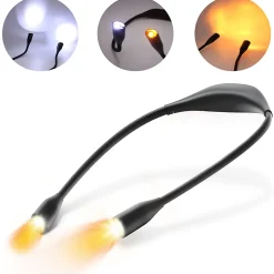 Lampe de lecture de cou rechargeable FISHTEC 3 couleurs de lumière