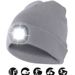 Lampe de Poche - LIGHTHOUSE - Bonnet LED Rechargeable - 100 Lumen - 3 Modes - 20 m Portée