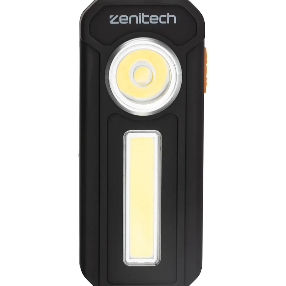 Lampe de poche LED/COB - 300lm - avec piles - Zenitech