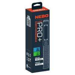 Lampe de Poche Pro+ NEBO - LED COB Rechargeable - 600 Lumens - Aluminium Noir - IP67
