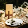 Lampe de table à accu MATILDA H 32cm beige naturel LED intégrée intensité variable capteur tactile